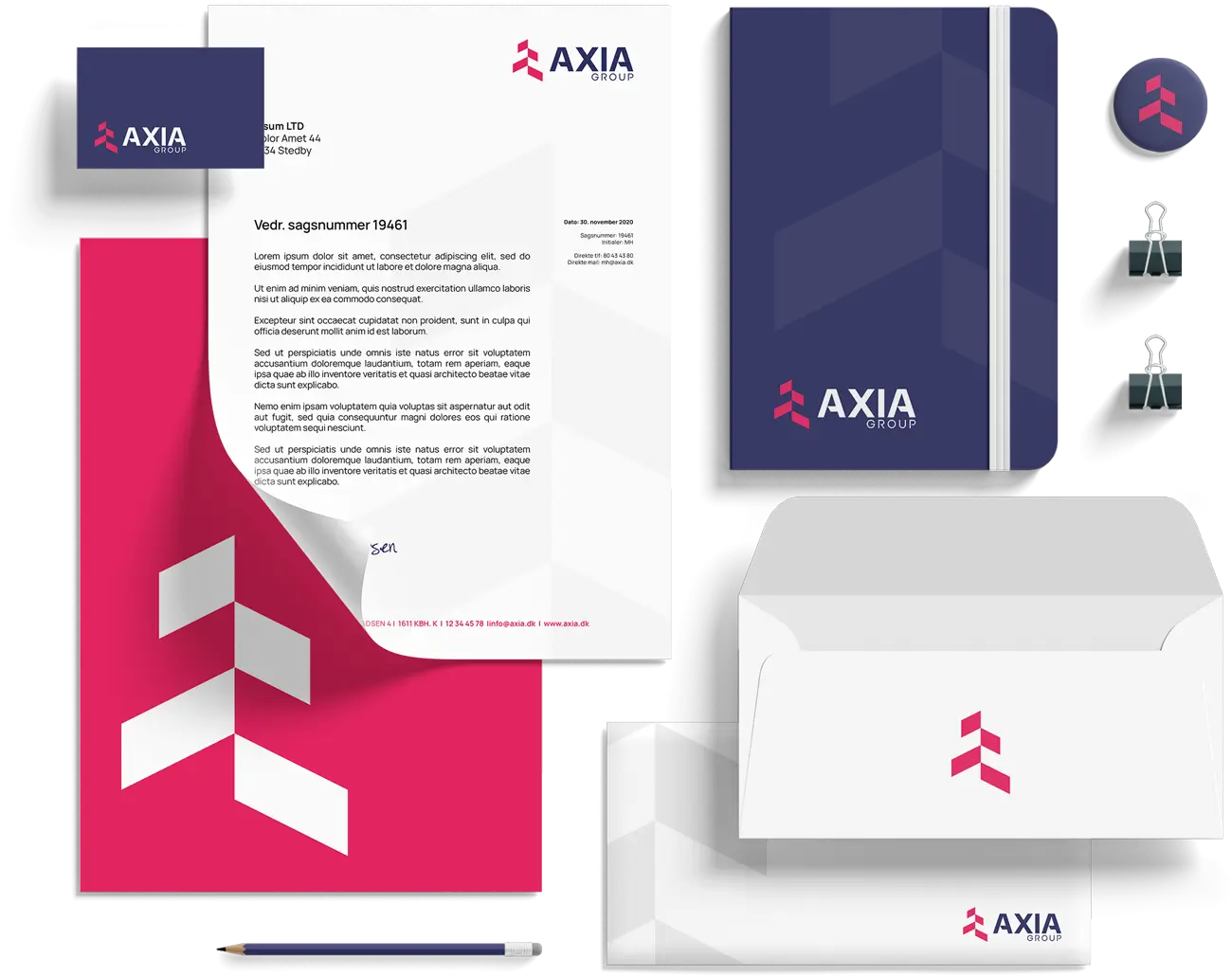 Grafisk design til Axia Group