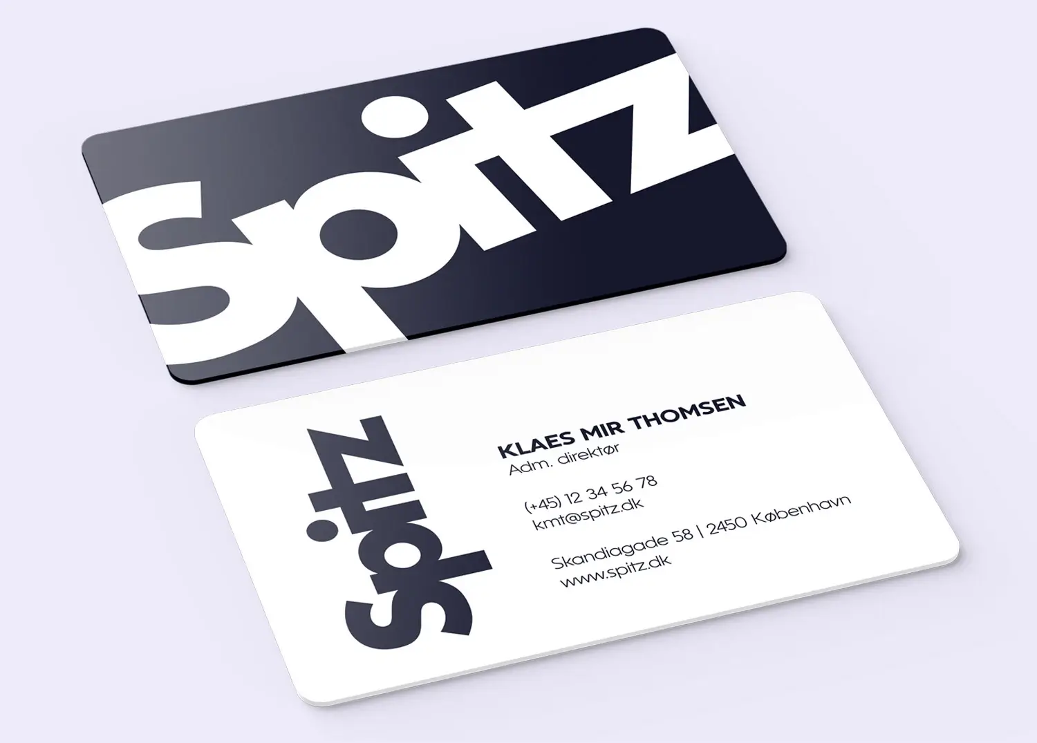Spitz design på visitkort