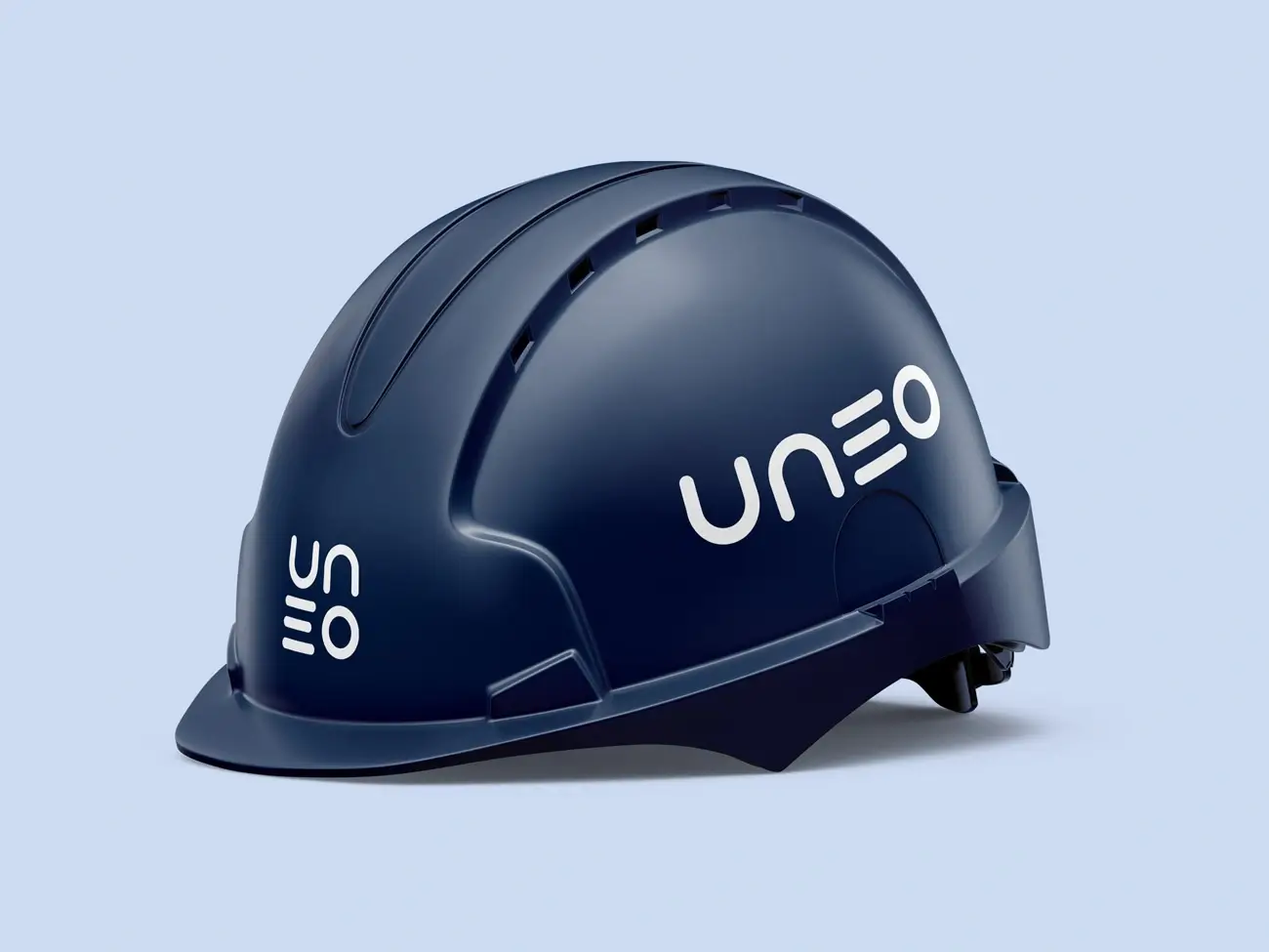 Firmalogo designet til byggefirmaet UNEO